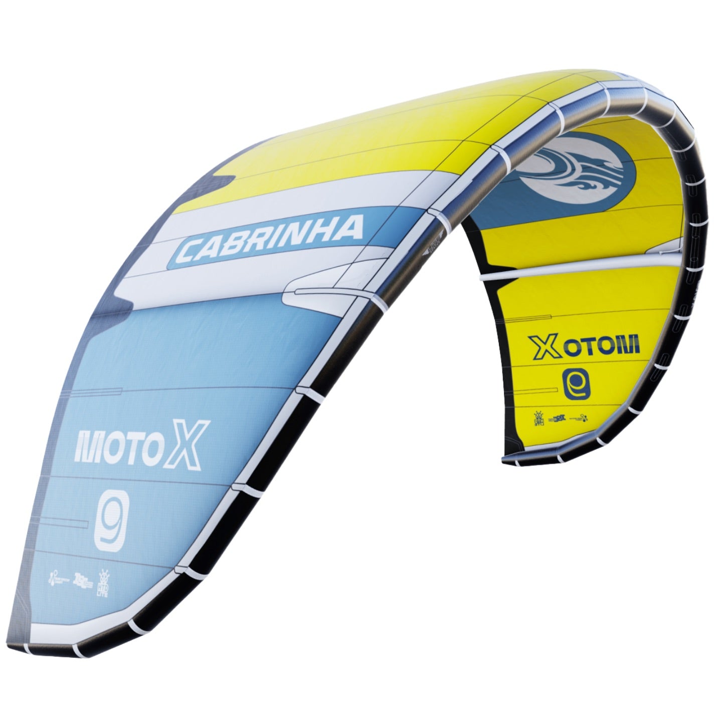 Cabrinha 2025 Moto X Lite Kite C2 Light Grey Yellow