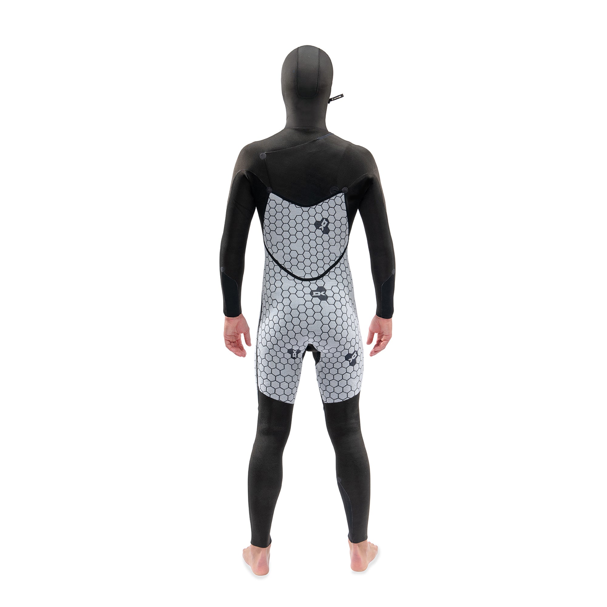 Dakine Mens Mission Chest Zip Hooded Fullsuit 5 4 3mm Black Inside