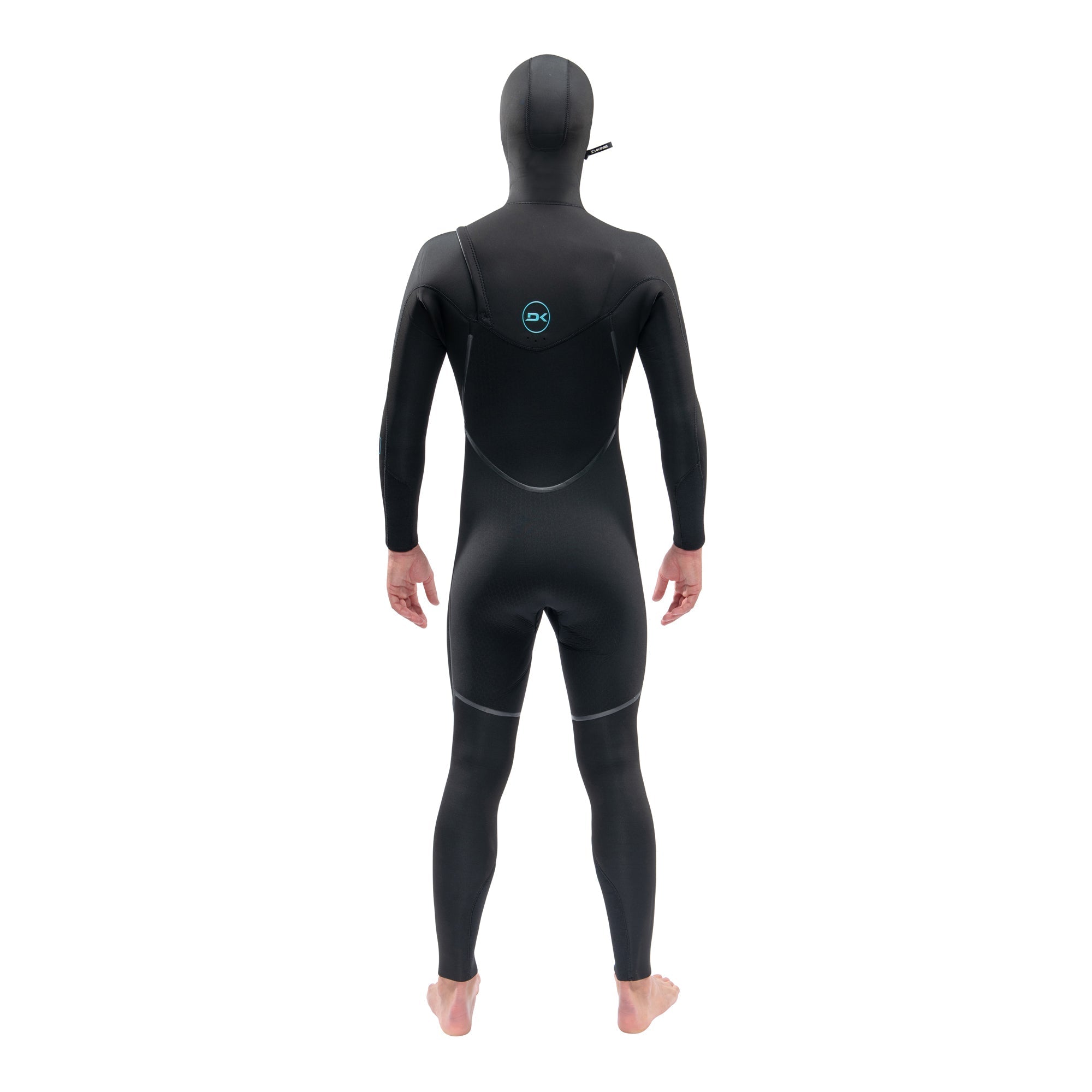 Dakine Mens Mission Chest Zip Hooded Fullsuit 5 4 3mm Black Outside Back