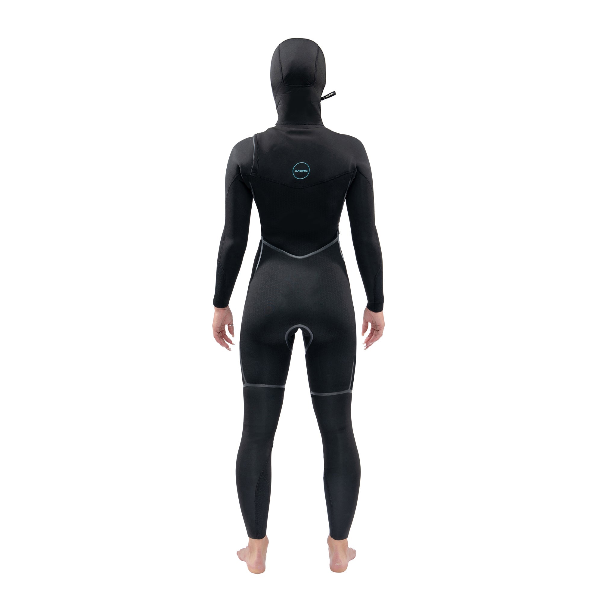 Dakine Womens Mission Chest Zip Hooded Fullsuit 5 4 3mm Black Back