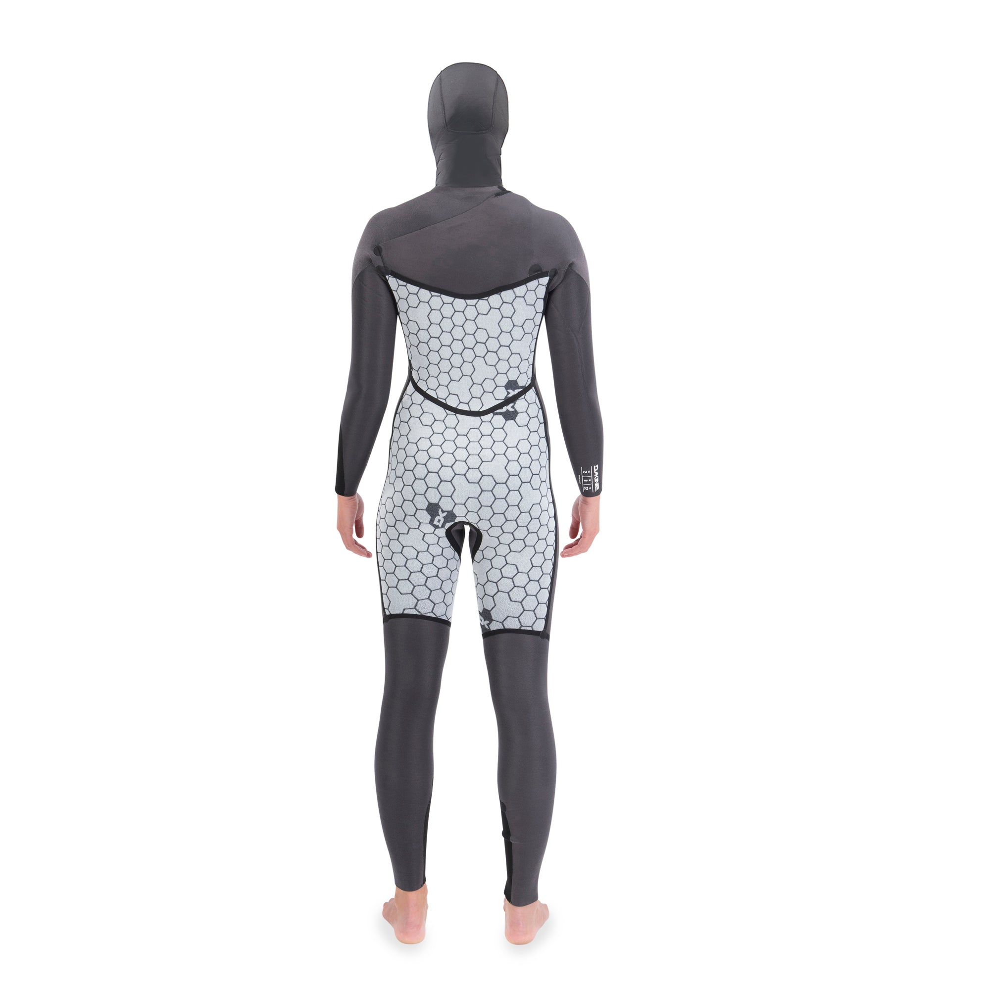 Dakine Womens Mission Chest Zip Hooded Fullsuit 5 4 3mm Black Inside