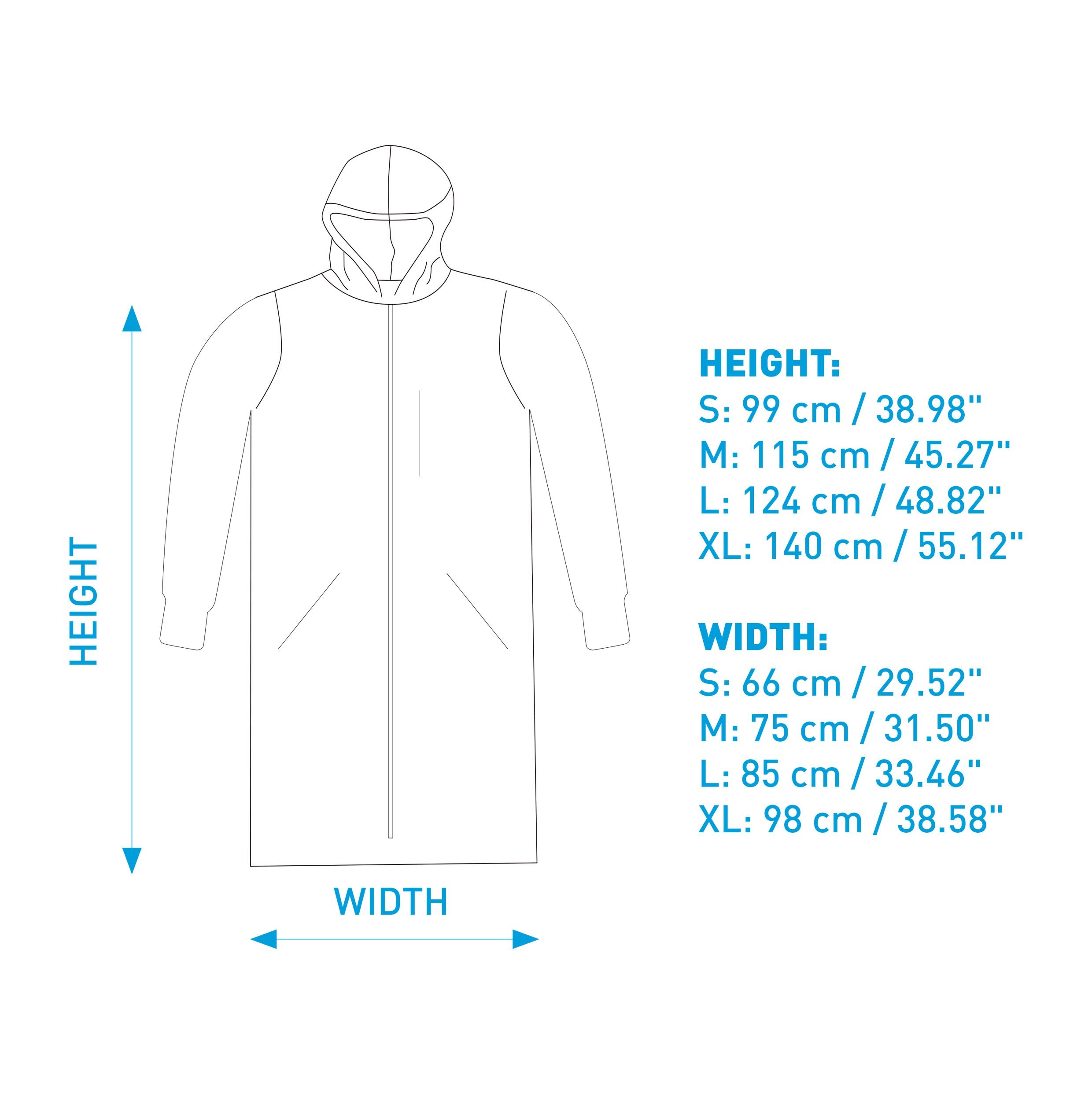 Surflogic Storm Robe Long Sleeve 59825 28 Size Chart