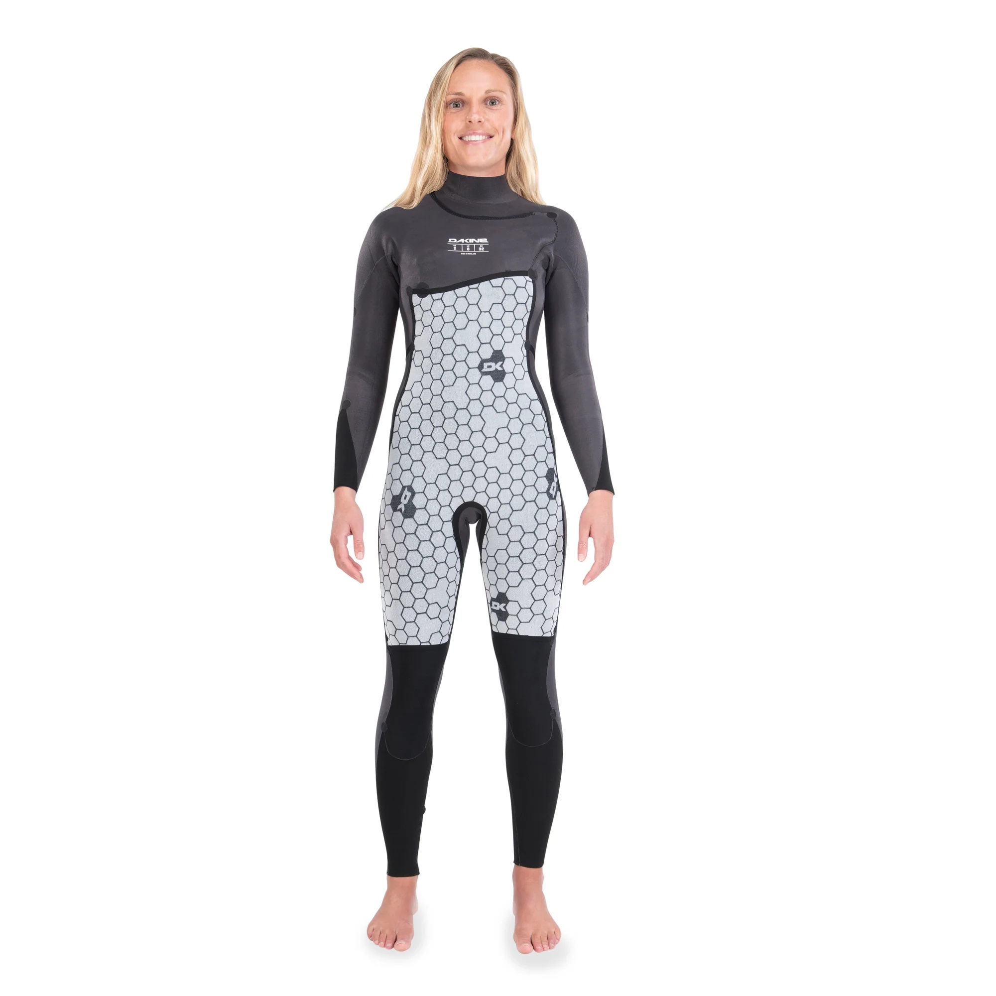 Dakine Womens Mission 4:3 Chest Zip Full Wetsuit – Front Lining