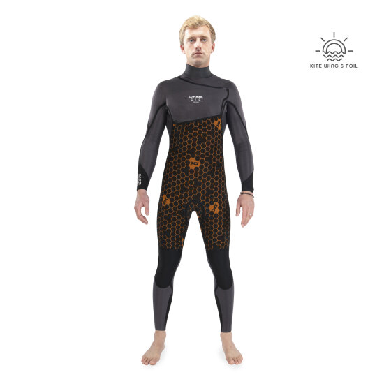Mens Cyclone Chest Zip FullSuit 54mm - Front Inside