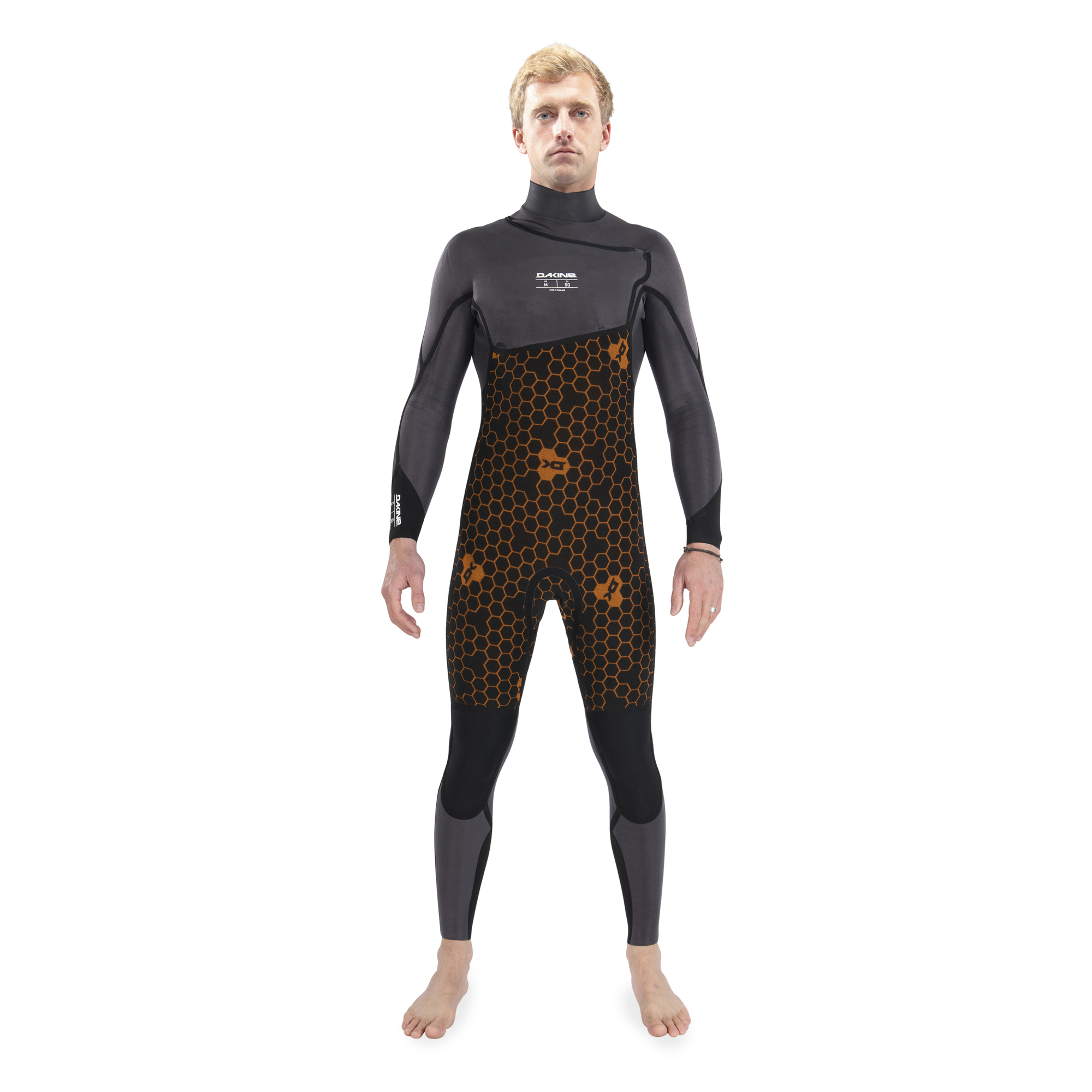 Mens Cyclone Chest Zip FullSuit 54mm - Front Inside